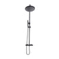 Core Black Round Rigid Riser Shower