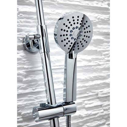 Serena Chrome Round Rigid Riser Shower Set