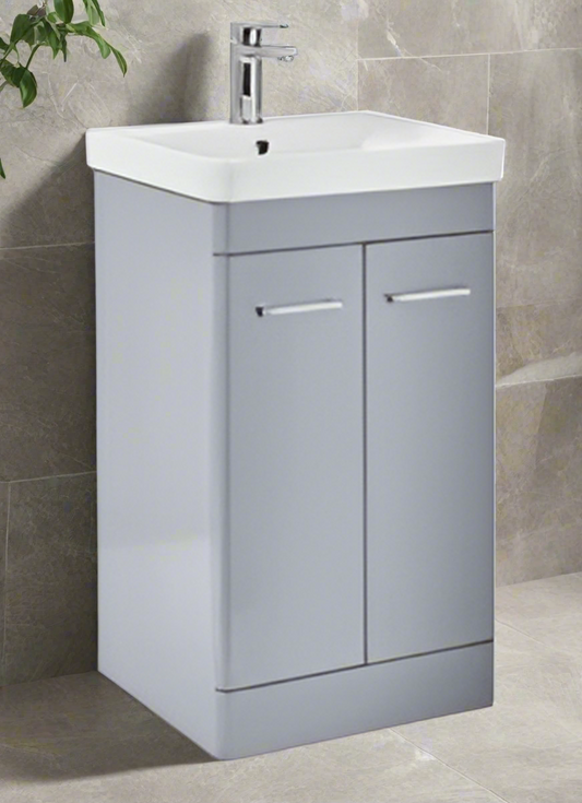 Rossini Floor Standing 500 Vanity Unit - Pebble Grey